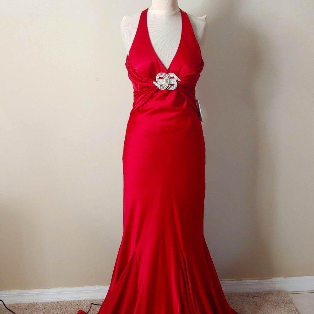 NWOT Jovani Red Sexy Mermaid Formal Gown.